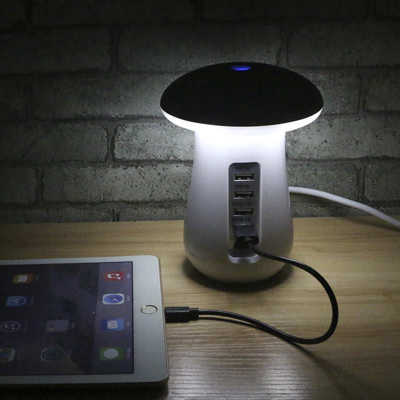 2 In 1 Multifunction Mushroom Lamp LED Lamp Holder USB Charger Home Office Supplies - TrendBug