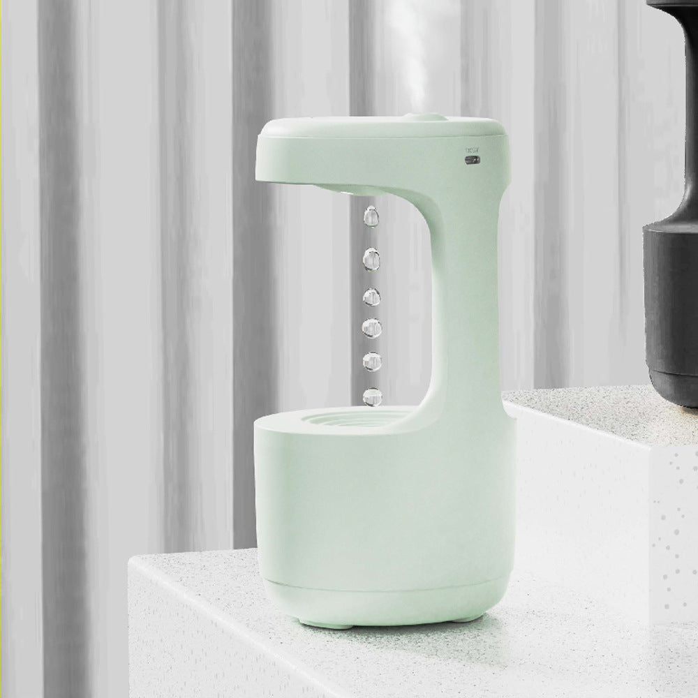 Bedroom Anti-Gravity Humidifier With Clock Water Drop Backflow Aroma Diffuser Large Capacity Office Bedroom Mute Heavy Fog Household Sprayer - TrendBug