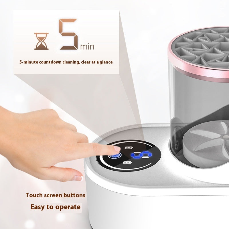 Electric Makeup Brush Cleaner Rechargeable Makeup Brushes Cleaning Tool Automatic Makeup Brush Cleaning Stand Device - TrendBug