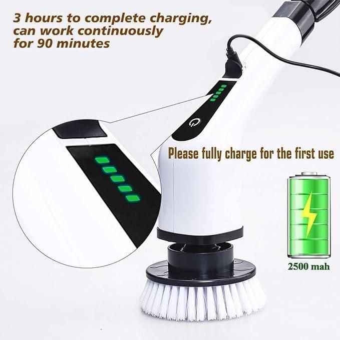 Electric Rotary Cleaner with Adjustable Extension Handle