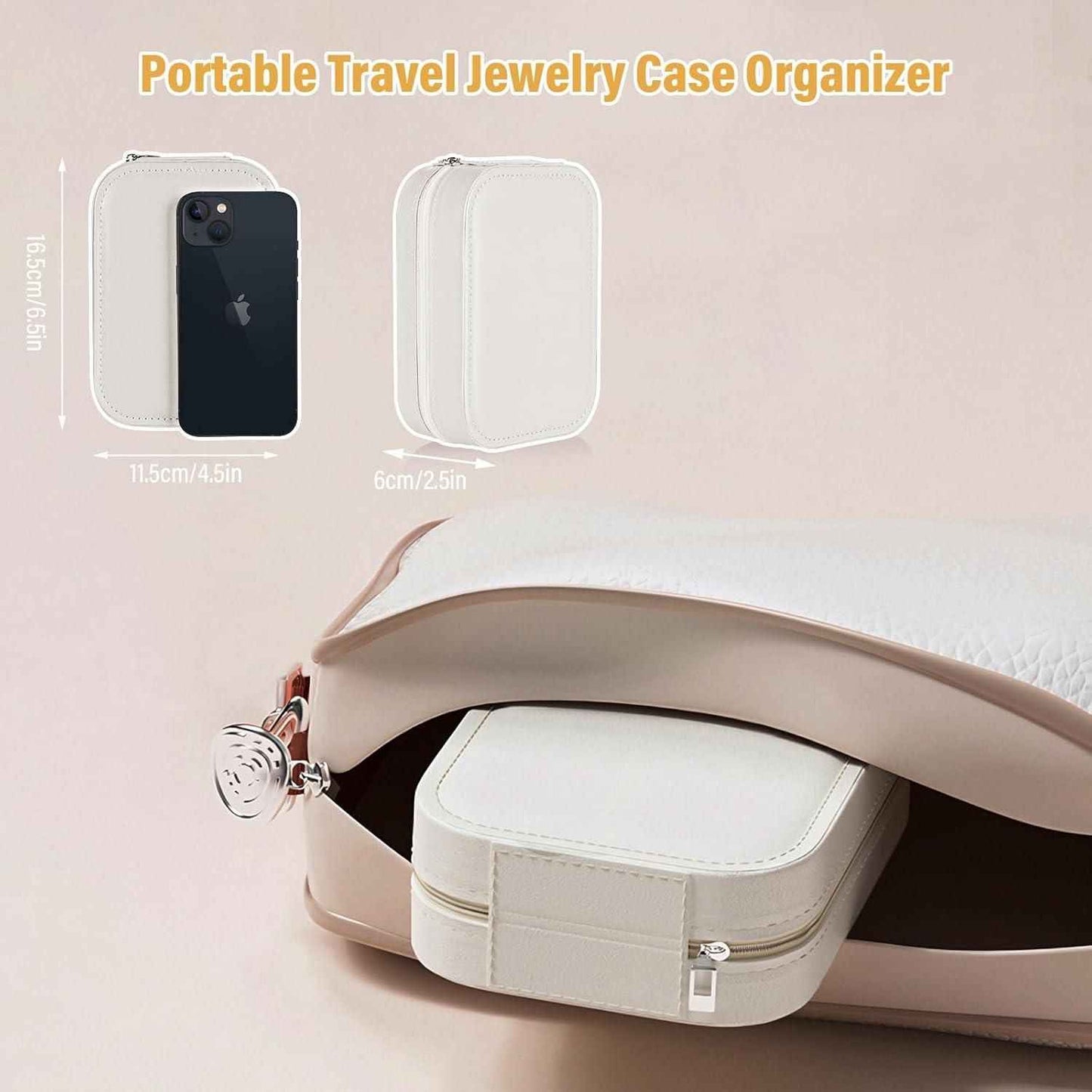 White Jewelry Box with LED Mirror
