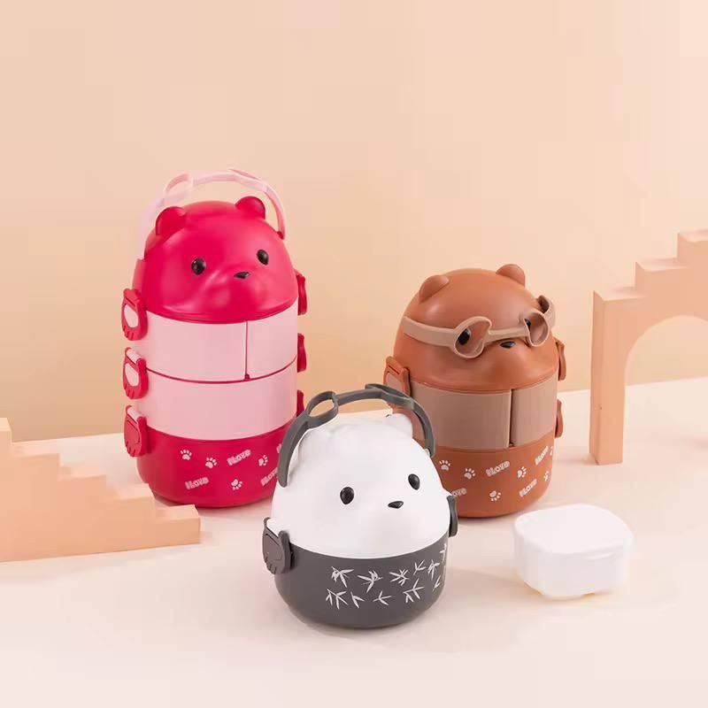 Cute Teddy Bear Lunch Box Thermoware Lunch Box Sets - TrendBug