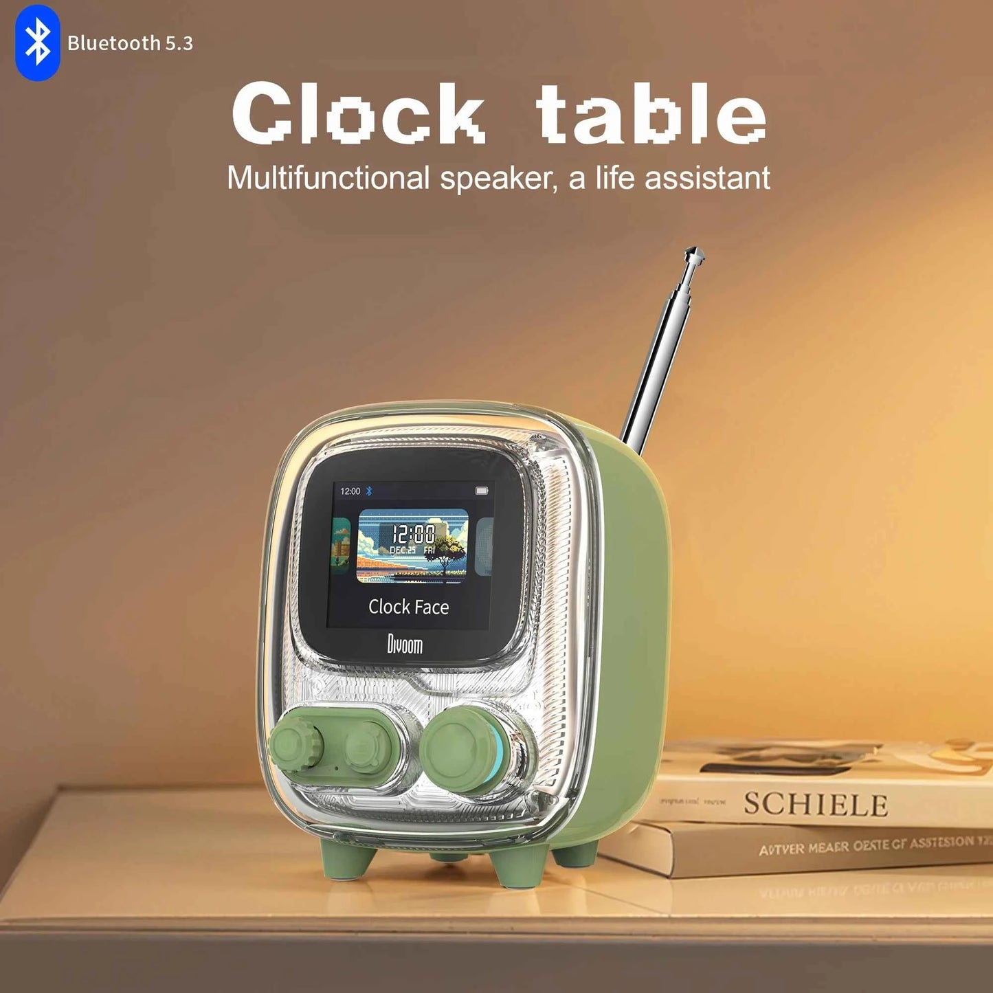 Divoom T-tiivoo-2 Mini Retro White Noise Bluetooth Speaker Portable Vintage Sleep Aid Bluetooth Speaker high quality Subwoofer