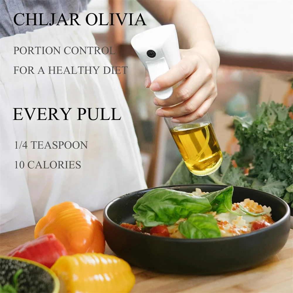 Olive Oil Dispenser,Oil Sprayer for Cooking,220/300ml Glass Oil Spray Bottle,Food grade Oil Dispenser and Oil Sprayer forKitchen - TrendBug