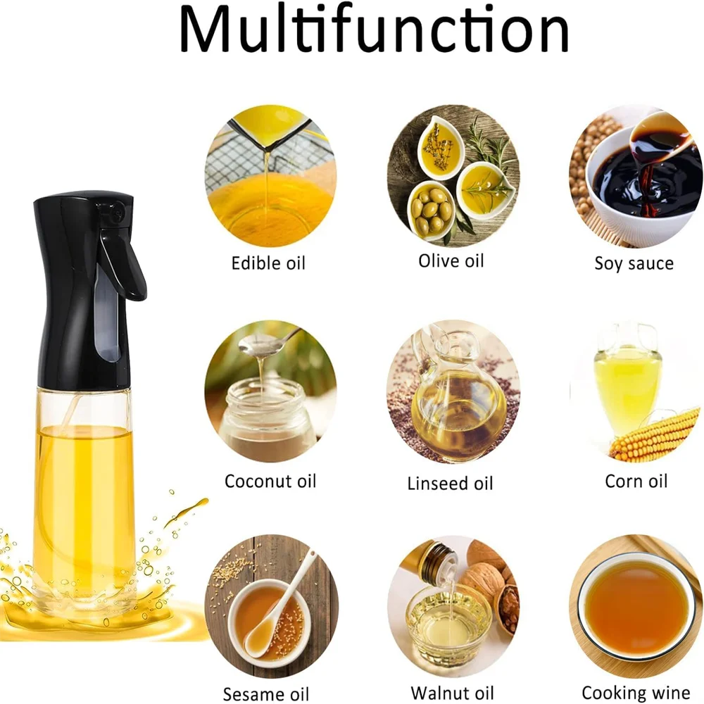 Olive Oil Dispenser,Oil Sprayer for Cooking,220/300ml Glass Oil Spray Bottle,Food grade Oil Dispenser and Oil Sprayer forKitchen - TrendBug