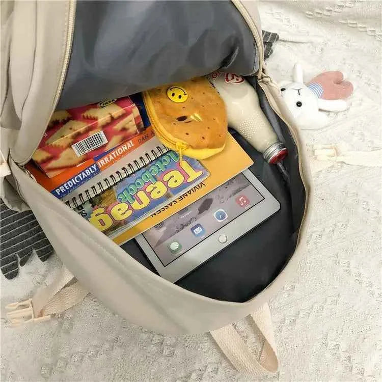 Japanese Fashion Backpack Women School Bags For Teenage Girls Multipockets Mesh Nylon Backpacks Mochila Feminina Bag Bolsa Mujer