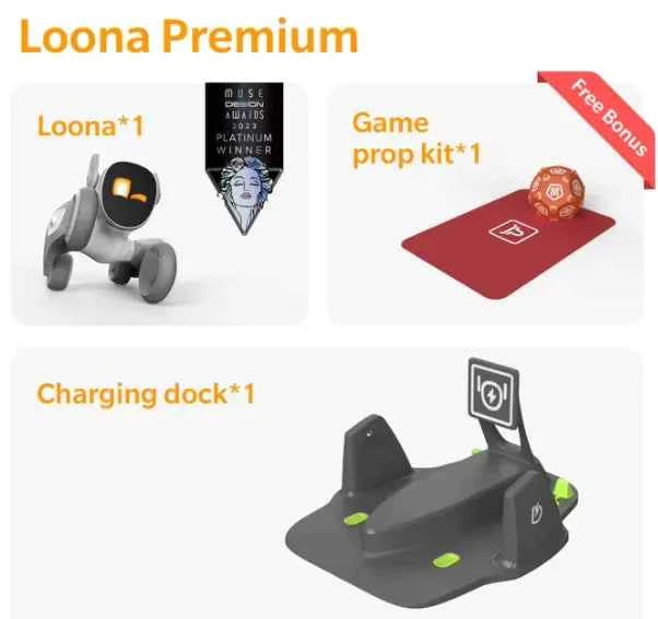 Loona Smart AI Pet Robot With Gesture Control Voice Commands Remote Monitoring Smart Loona Pet Dog Intelligent Loona Go Robot
