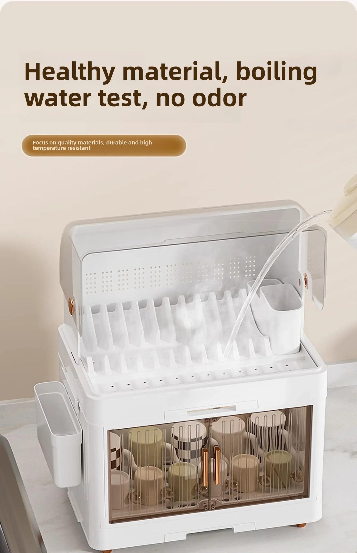 Kitchen Bowl Rack with Lid – Versatile Tableware Storage Box and Dish Drain Rack for Your Kitchen - TrendBug