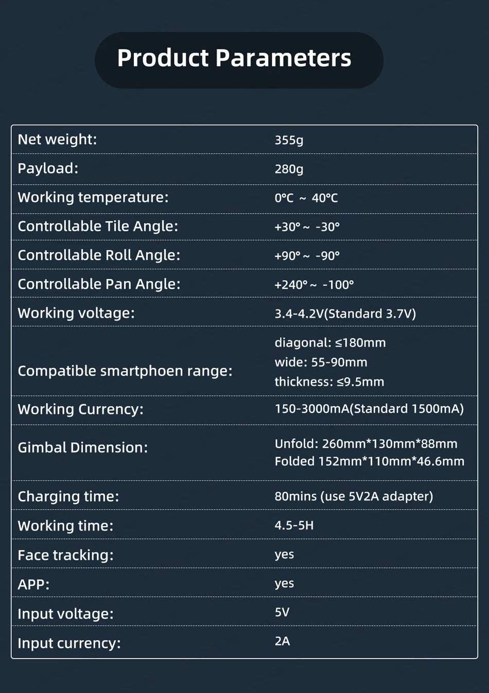 AXNEN HQ5 Handheld Stabilizer 3-Axis Foldable Mobile Shooting Gimbal Selfie Stick Gimble, Optional AI Face Following Module - TrendBug