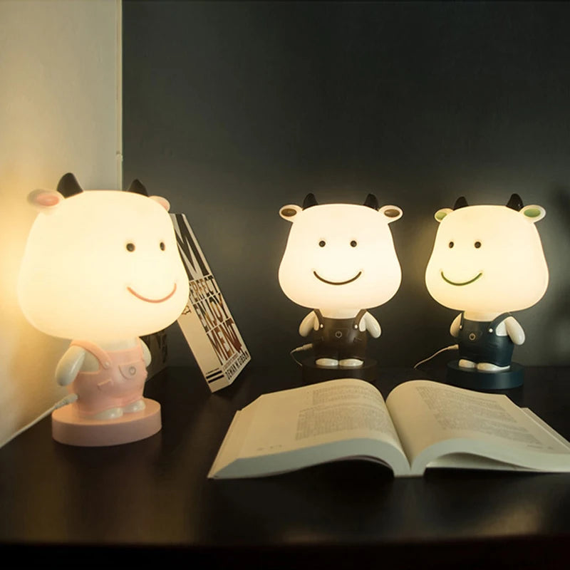 Cartoon Rabbit Night Lights Bedroom Bedside Study animal Desk Lamps tiger bear Children's kids baby Sleep Light LED Night Lamps - TrendBug