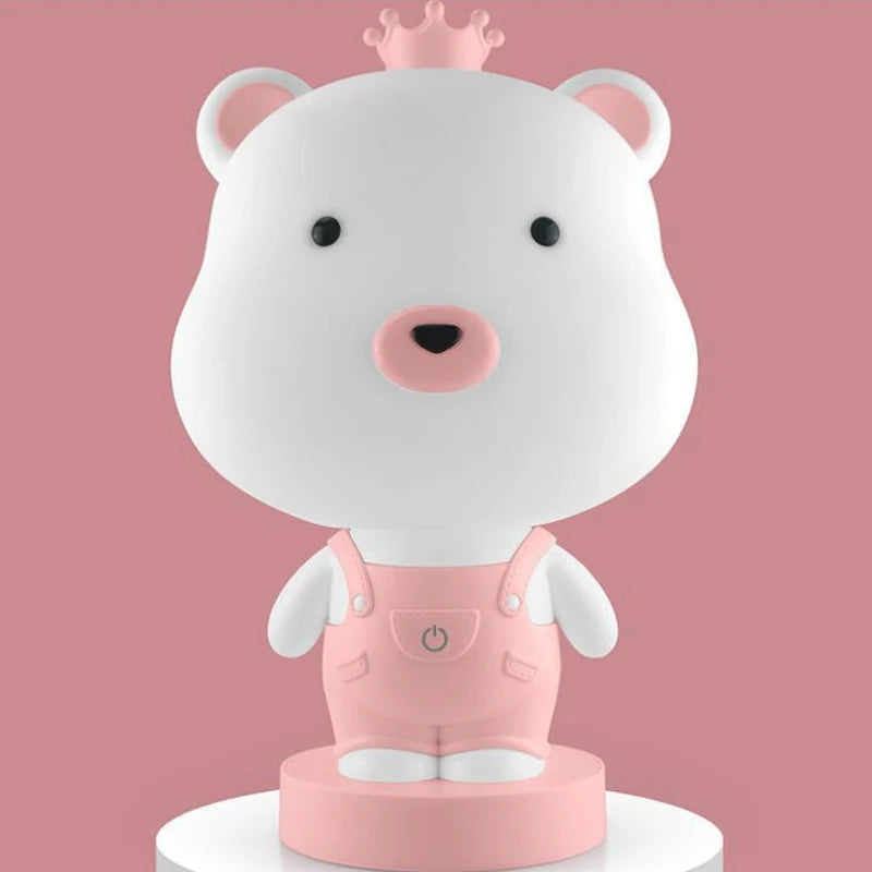 Cartoon Rabbit Night Lights Bedroom Bedside Study animal Desk Lamps tiger bear Children's kids baby Sleep Light LED Night Lamps - TrendBug