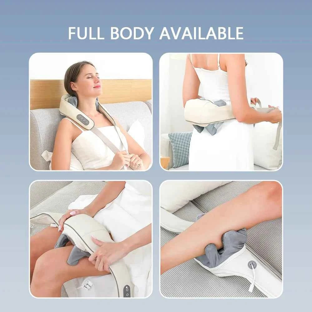 Wireless Neck And Back Massager Neck And Shoulder Kneading Massage Shawl Neck Cervical Relaxing Trapezius Massager