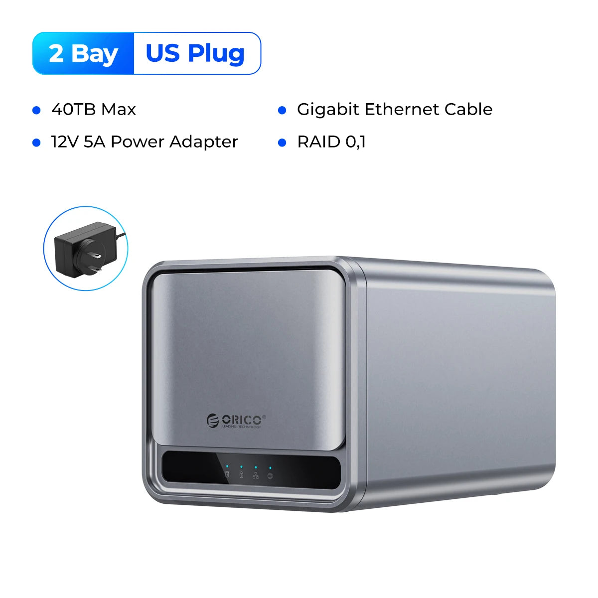 ORICO Personal Network Attached Storage Support Remote Access Share Data Intelligent Classification Automatic Backup 2/5-bay - TrendBug