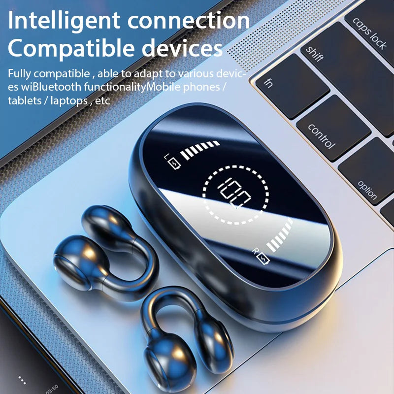 High Quality Bone Conduction Wireless Earphones - Bluetooth Noise Reduction Sports Gaming Earphones for Xiaomi and iPhone - TrendBug