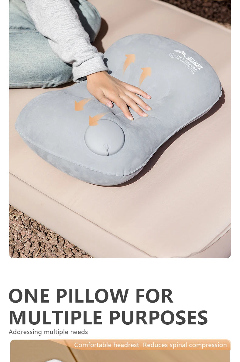 BISINNA Camping Inflatable Pillow Portable Ultralight Travel Hiking Air Sleeping Pillow for Neck and Lumbar Support - TrendBug