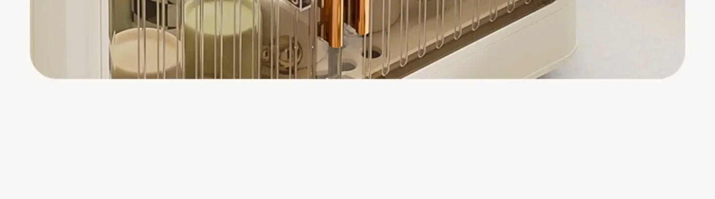 Kitchen Bowl Rack with Lid – Versatile Tableware Storage Box and Dish Drain Rack for Your Kitchen - TrendBug