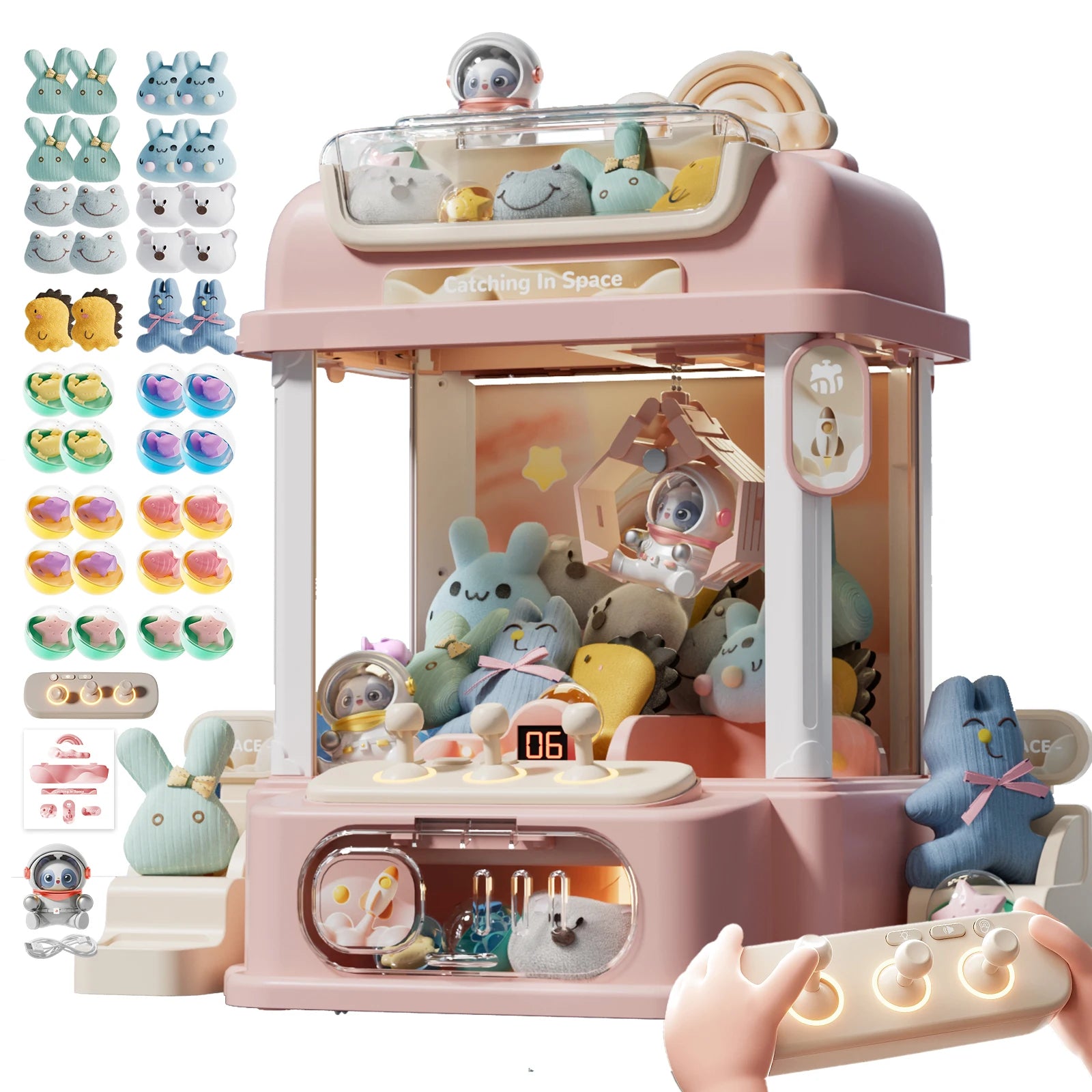 Doll catching machine Children's toy  Girls boy gifts Mini coin game Space themed  Internet hot selling toys - TrendBug