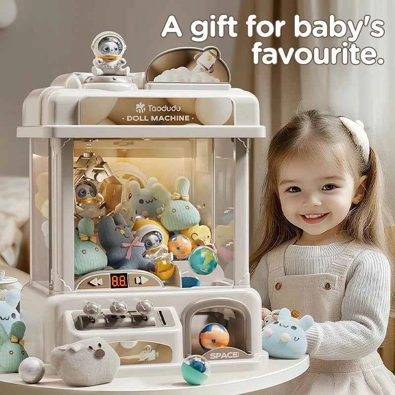 Doll catching machine Children's toy  Girls boy gifts Mini coin game Space themed  Internet hot selling toys