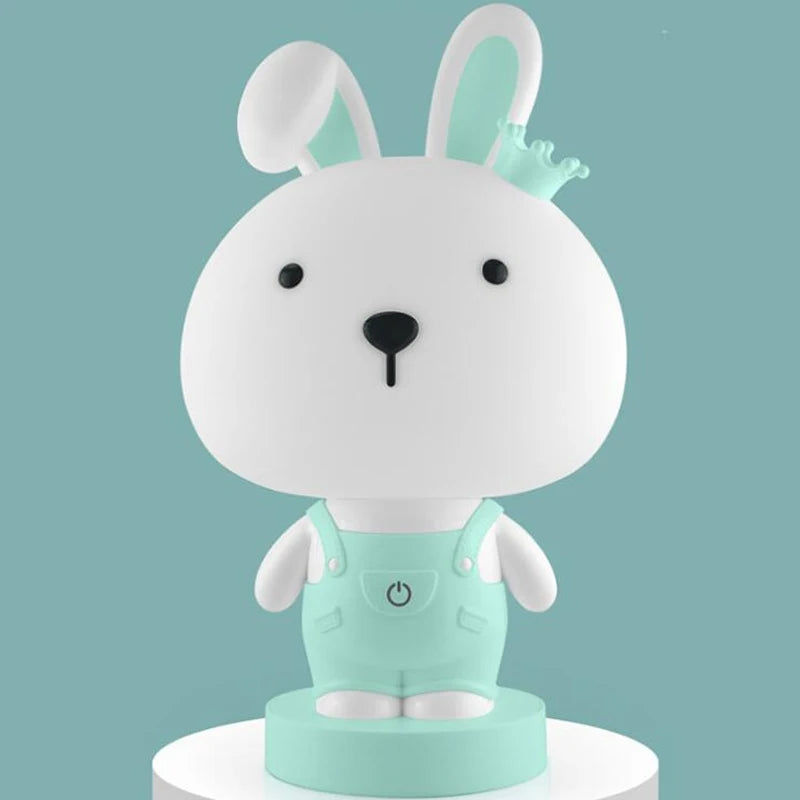 Cartoon Rabbit Night Lights Bedroom Bedside Study animal Desk Lamps tiger bear Children's kids baby Sleep Light LED Night Lamps - TrendBug