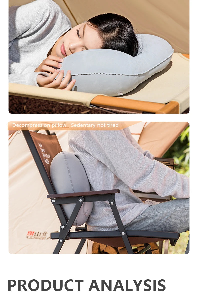 BISINNA Camping Inflatable Pillow Portable Ultralight Travel Hiking Air Sleeping Pillow for Neck and Lumbar Support - TrendBug
