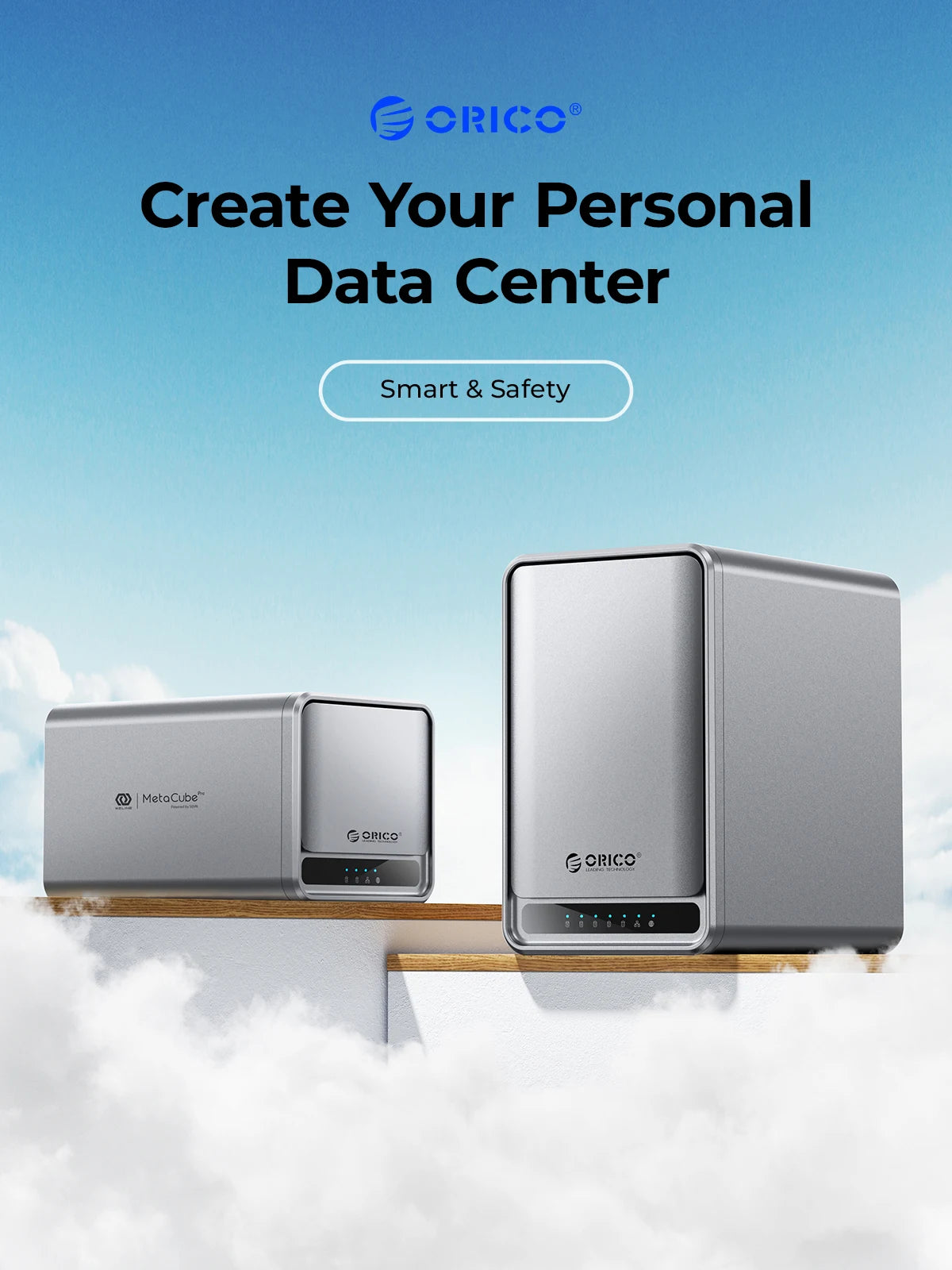 ORICO Personal Network Attached Storage Support Remote Access Share Data Intelligent Classification Automatic Backup 2/5-bay - TrendBug
