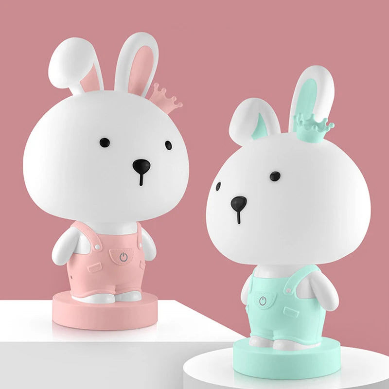 Cartoon Rabbit Night Lights Bedroom Bedside Study animal Desk Lamps tiger bear Children's kids baby Sleep Light LED Night Lamps - TrendBug