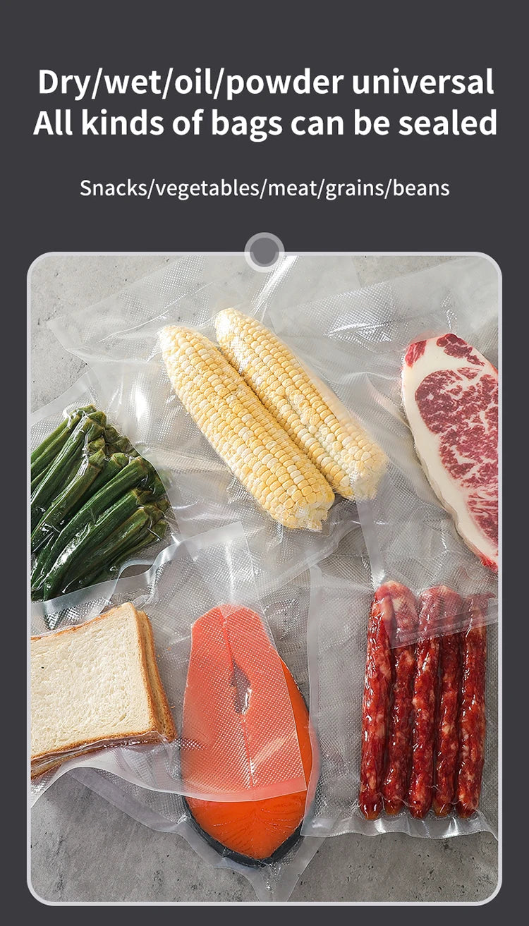 Mini Vacuum Sealer - USB Rechargeable Portable Wireless for Dry/Moist Food Preservation with Bags & Pump - TrendBug
