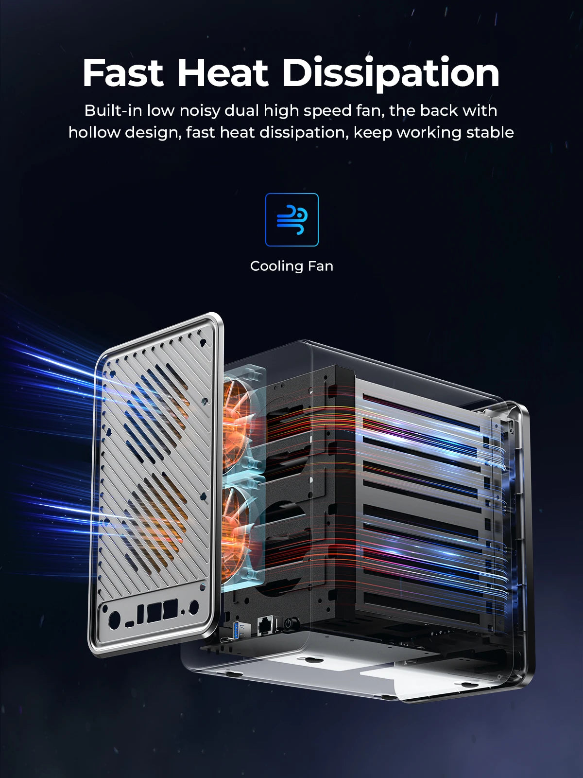 ORICO Personal Network Attached Storage Support Remote Access Share Data Intelligent Classification Automatic Backup 2/5-bay - TrendBug
