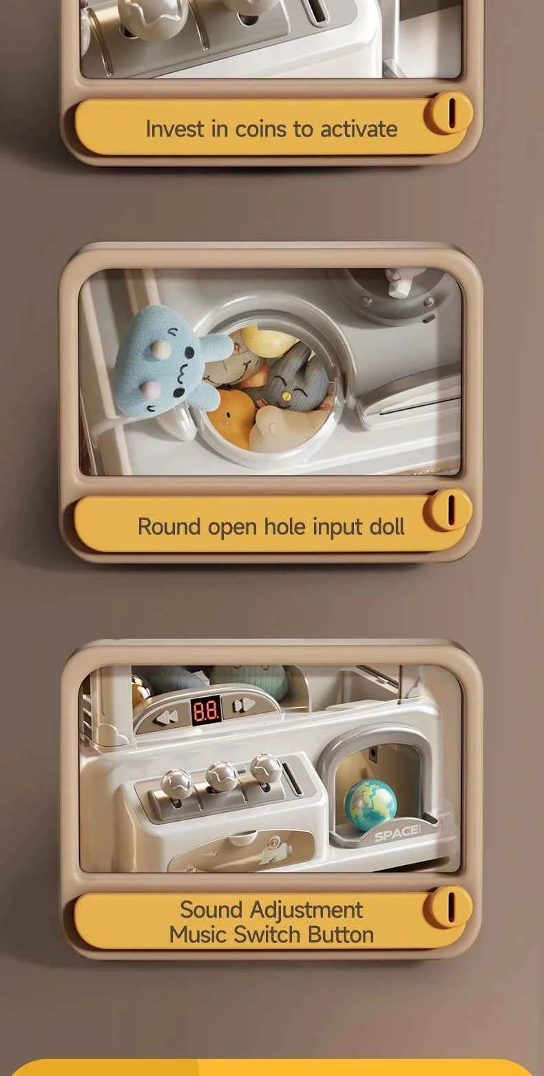 Doll catching machine Children's toy  Girls boy gifts Mini coin game Space themed  Internet hot selling toys