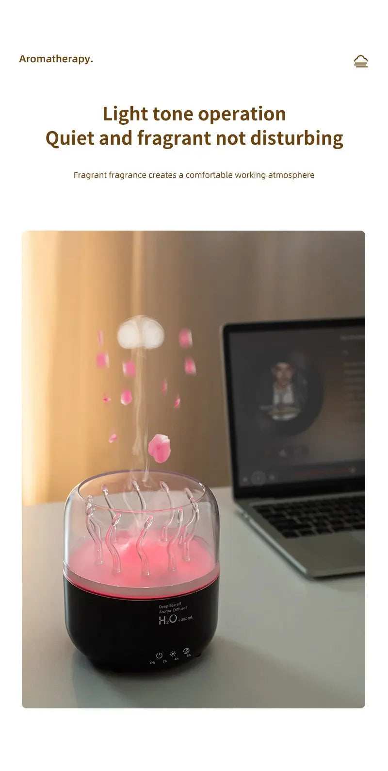 Aromatherapy machine Deep sea elf Air Humidifier Ultrasonic Aromatherapy Diffusers Mist Maker Fragrance Essential Oil Aroma - TrendBug