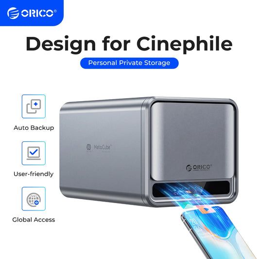 ORICO Personal Network Attached Storage Support Remote Access Share Data Intelligent Classification Automatic Backup 2/5-bay - TrendBug
