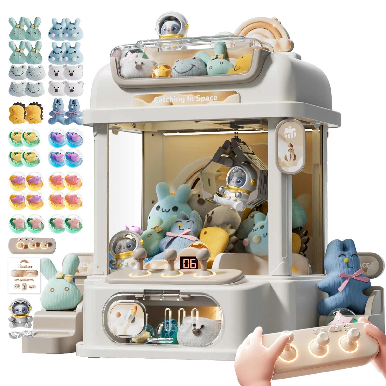 Doll catching machine Children's toy  Girls boy gifts Mini coin game Space themed  Internet hot selling toys - TrendBug