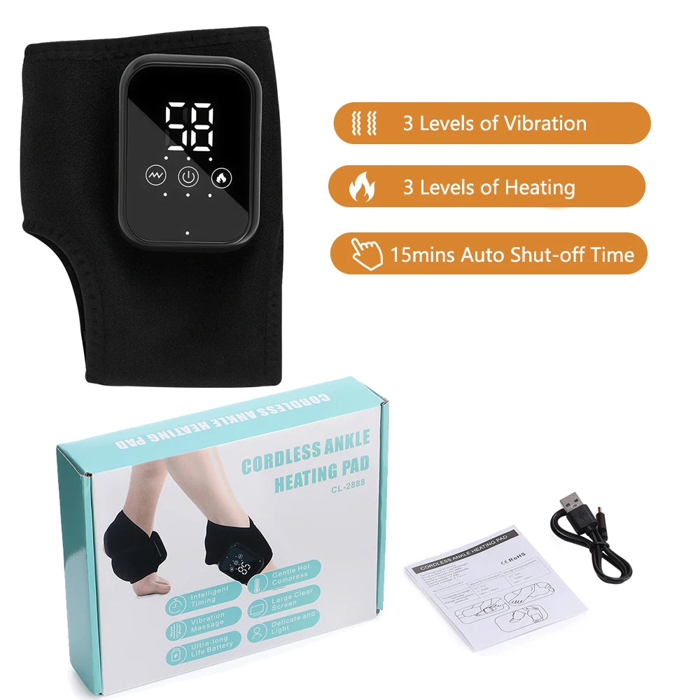 Electric Ankle Massager with Infrared Heat and Vibration Therapy - New Gadgets for Ankle Pain Relief - TrendBug