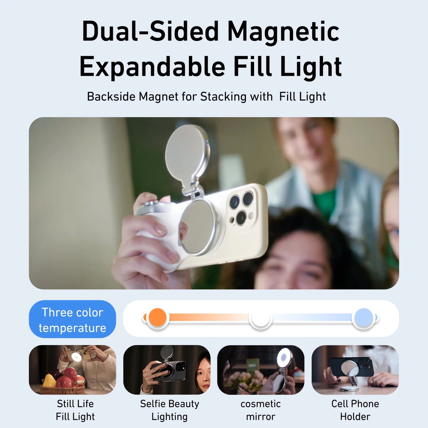 Fun Shot Magnetic Grip, Ergonomic Style Phone Camera Grip with Detachable Remote, Expandable Functionality for iPhone/Android - TrendBug