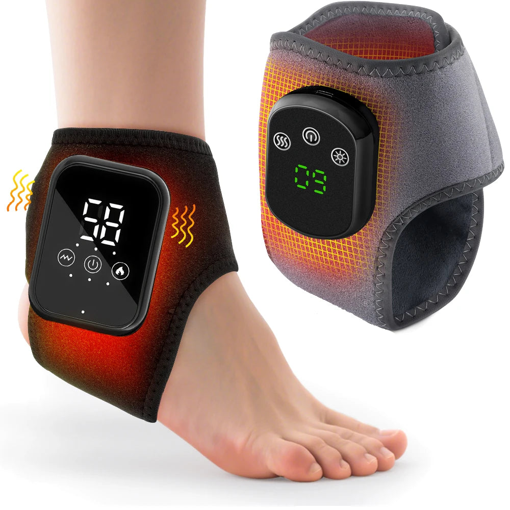 Electric Ankle Massager with Infrared Heat and Vibration Therapy - New Gadgets for Ankle Pain Relief - TrendBug