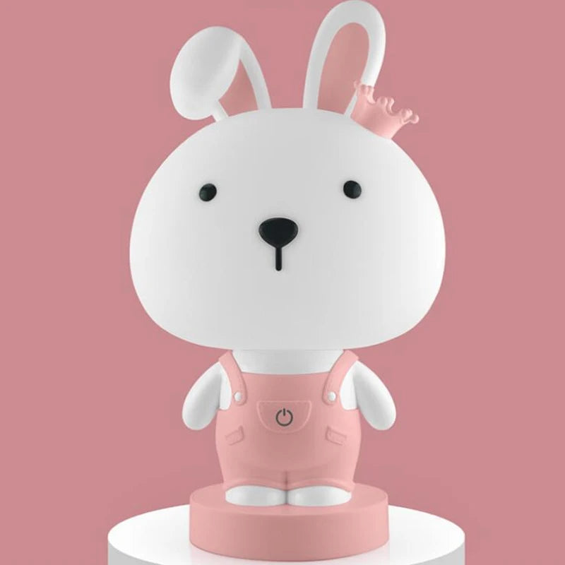 Cartoon Rabbit Night Lights Bedroom Bedside Study animal Desk Lamps tiger bear Children's kids baby Sleep Light LED Night Lamps - TrendBug