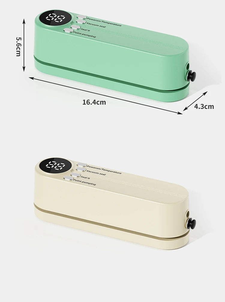 Mini Vacuum Sealer - USB Rechargeable Portable Wireless for Dry/Moist Food Preservation with Bags & Pump - TrendBug