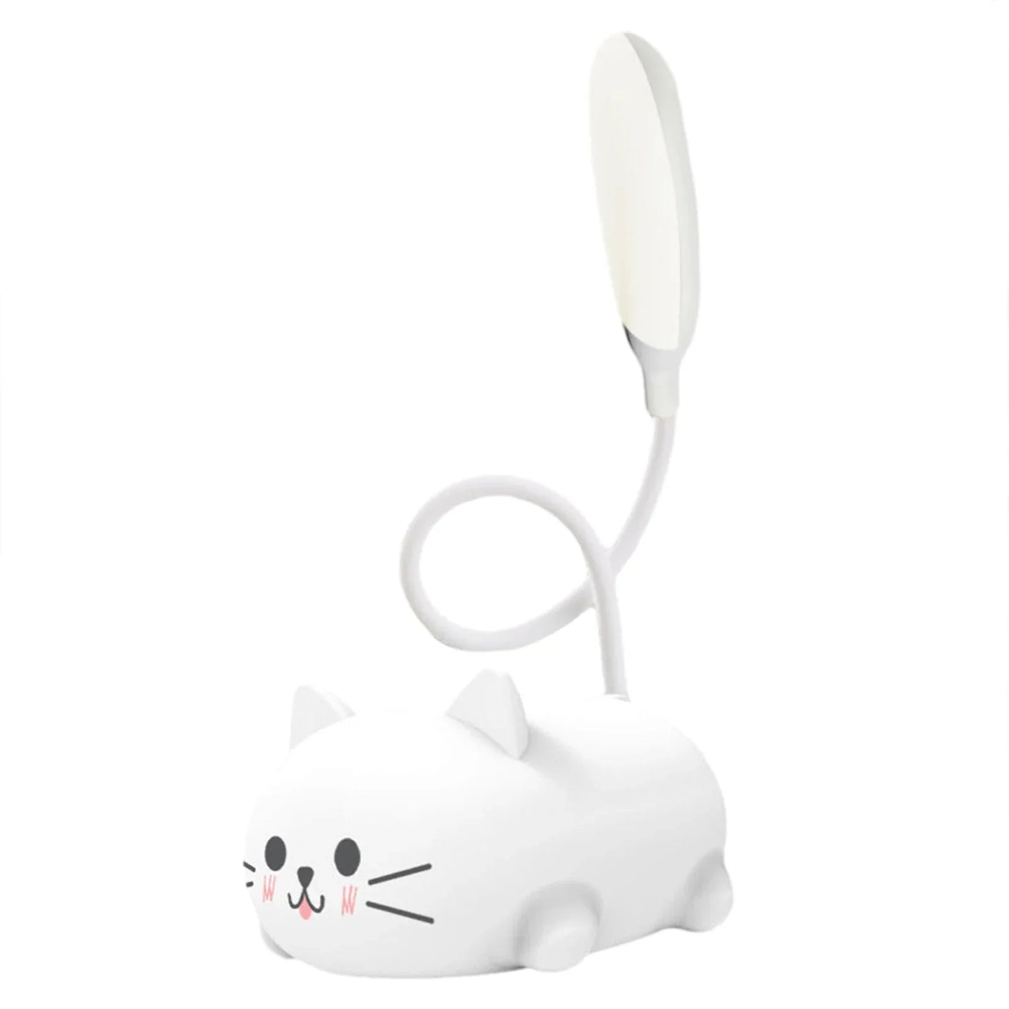 Cute Pet Kitty Mini Night Light USB Charging Folding LED Small Table Lamp Student Learning Eye Protection Book Lamps Bedside Decor - TrendBug