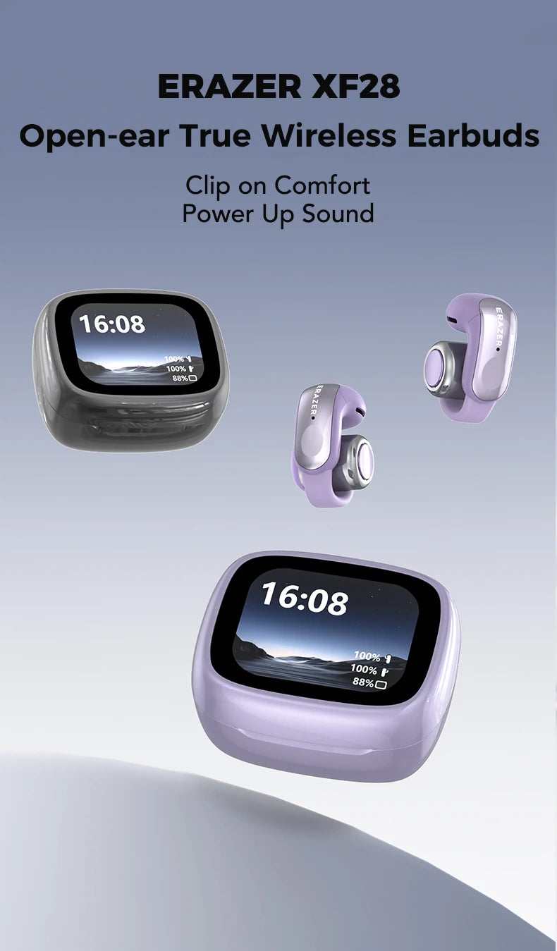 ERAZER XF28 Bluetooth V6.0 Open-ear True Wireless EarbudsTranslation Earphones Office Travel,ASMR Headset APP - TrendBug