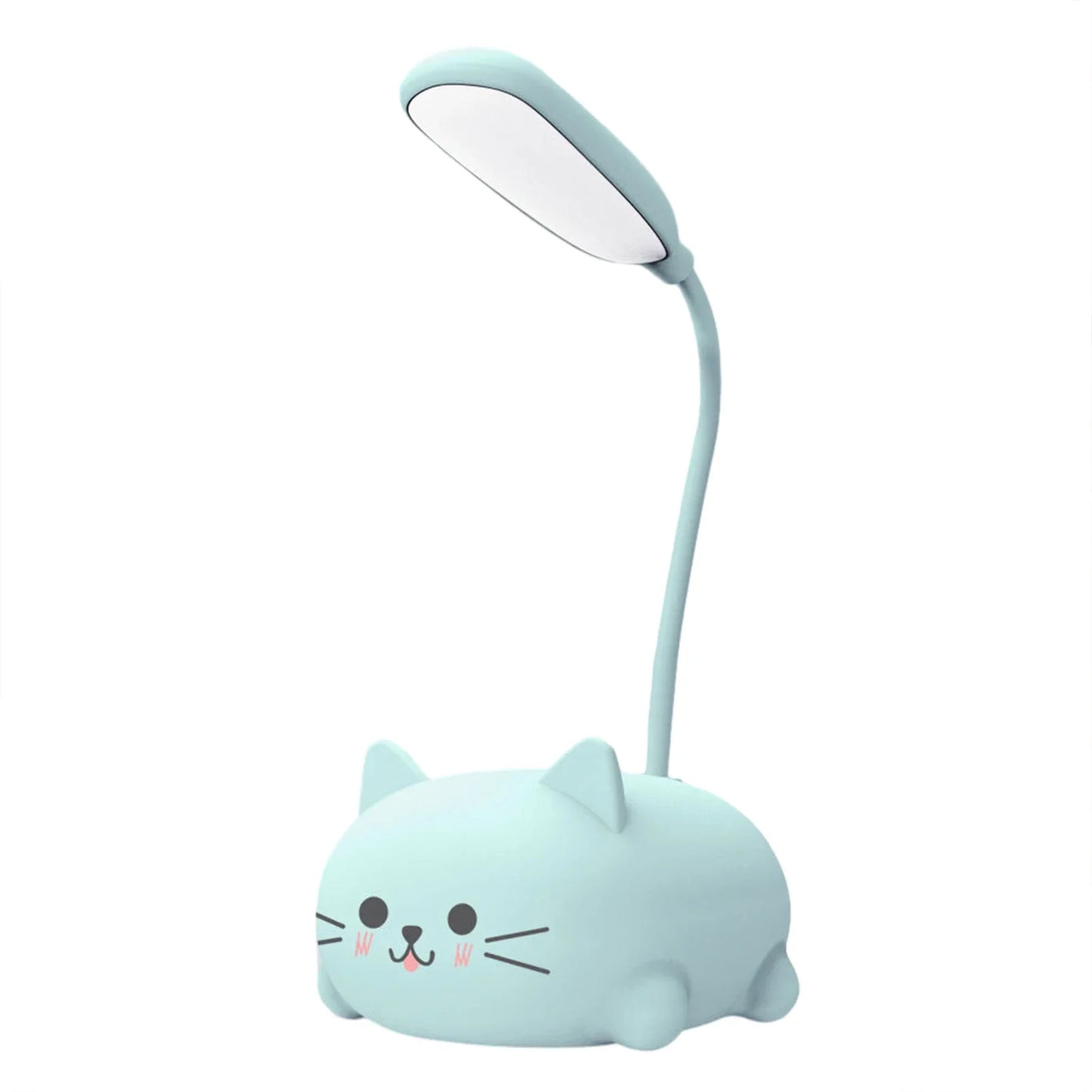 Cute Pet Kitty Mini Night Light USB Charging Folding LED Small Table Lamp Student Learning Eye Protection Book Lamps Bedside Decor - TrendBug