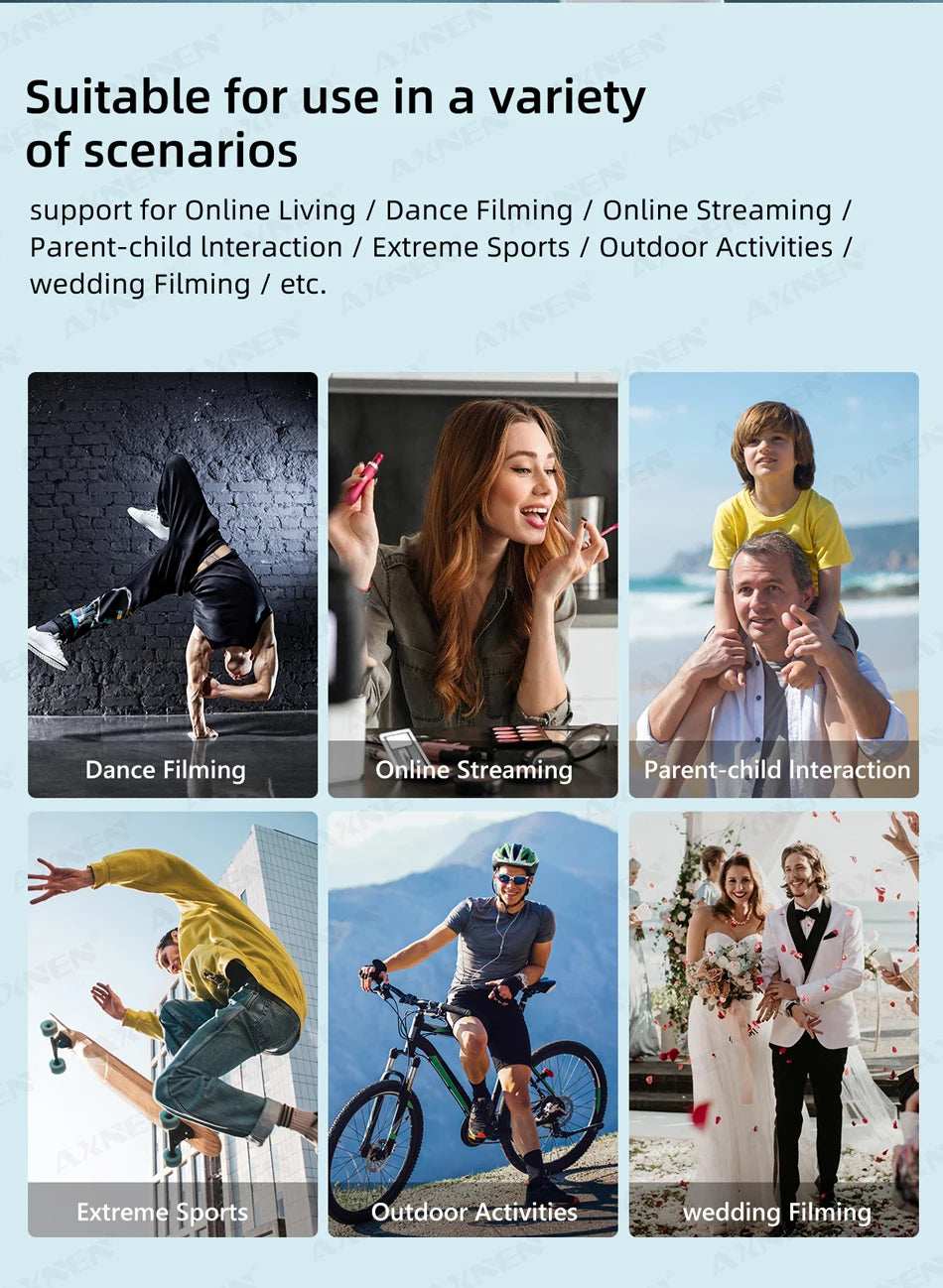 AXNEN HQ5 Handheld Stabilizer 3-Axis Foldable Mobile Shooting Gimbal Selfie Stick Gimble, Optional AI Face Following Module - TrendBug