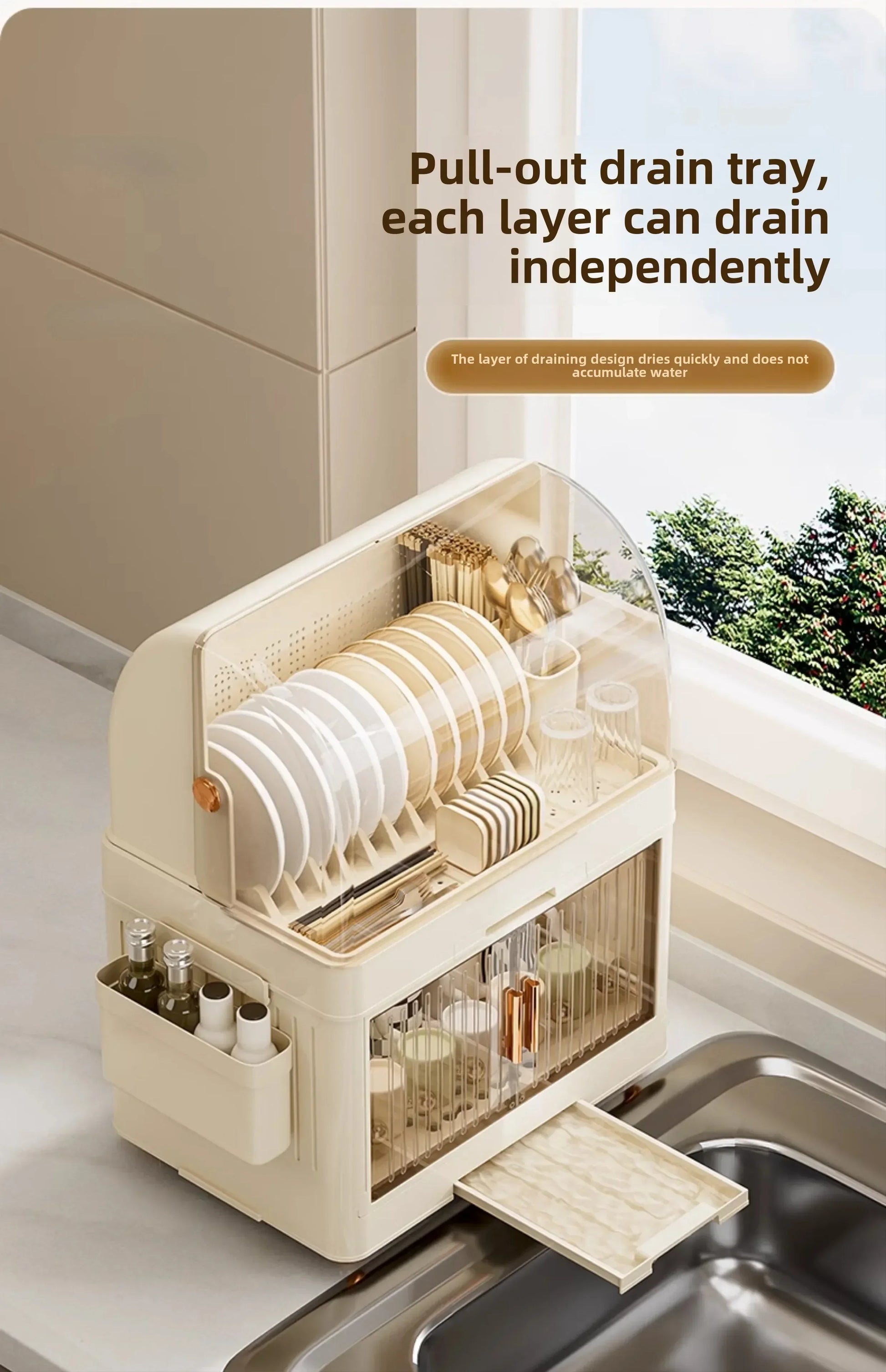 Kitchen Bowl Rack with Lid – Versatile Tableware Storage Box and Dish Drain Rack for Your Kitchen - TrendBug