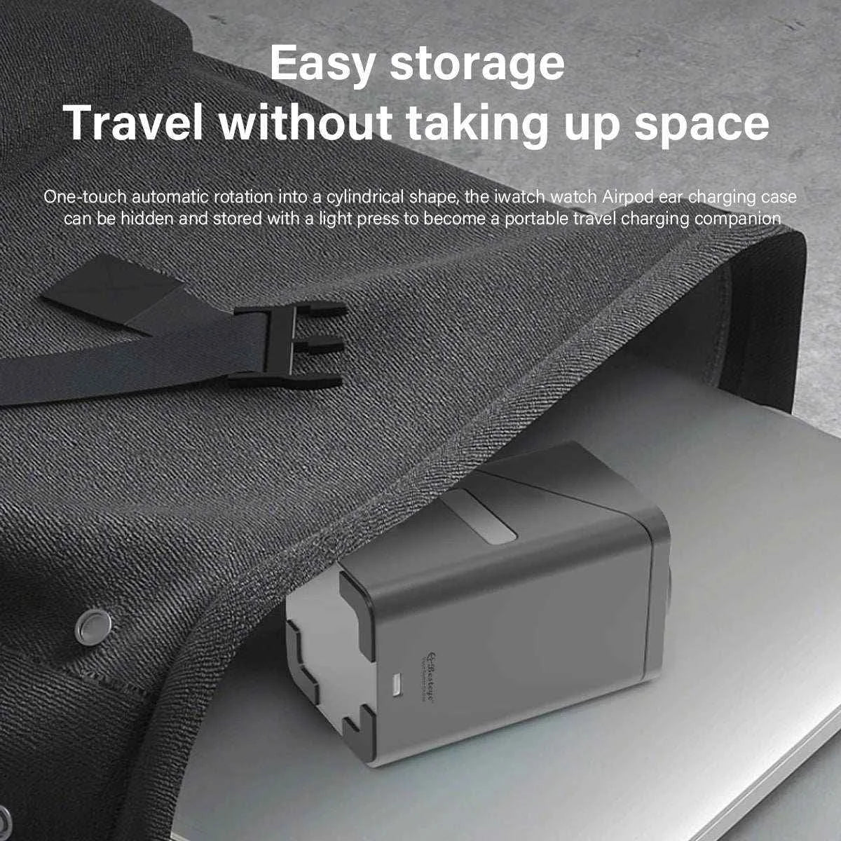 3-in-1 Foldable 15W Wireless Charger POP up Phone Stand for iPhone Watch AirPods-Magnetic Stand