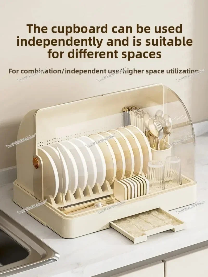 Kitchen Bowl Rack with Lid – Versatile Tableware Storage Box and Dish Drain Rack for Your Kitchen - TrendBug