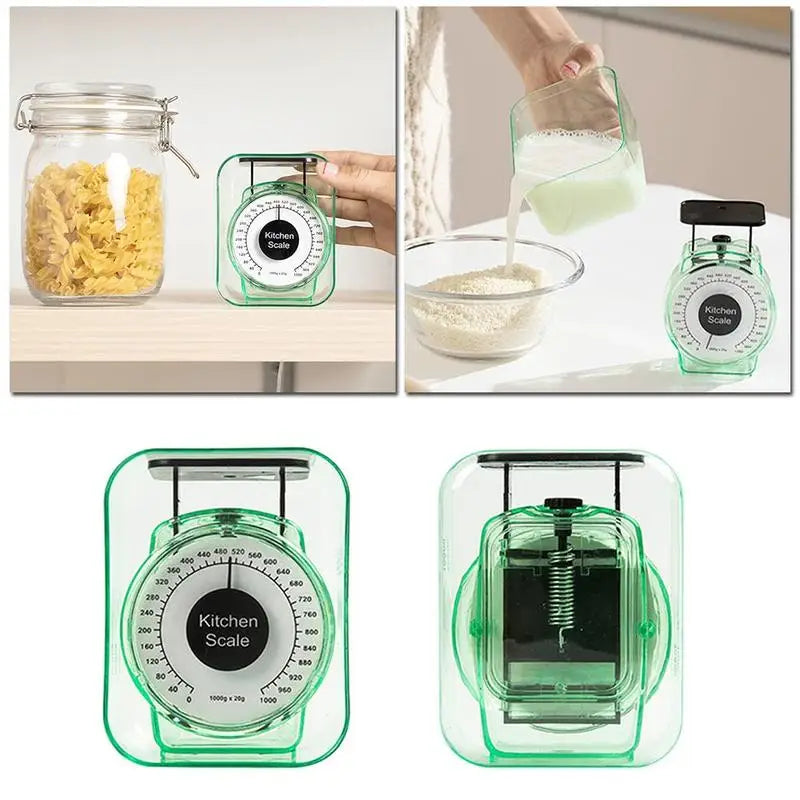 Kitchen Scale Restaurant Cooking With Easy Reading Mechanical Tool Spring Kitchen Weighing 1kg Portable Dial Scale Vegetabl - TrendBug