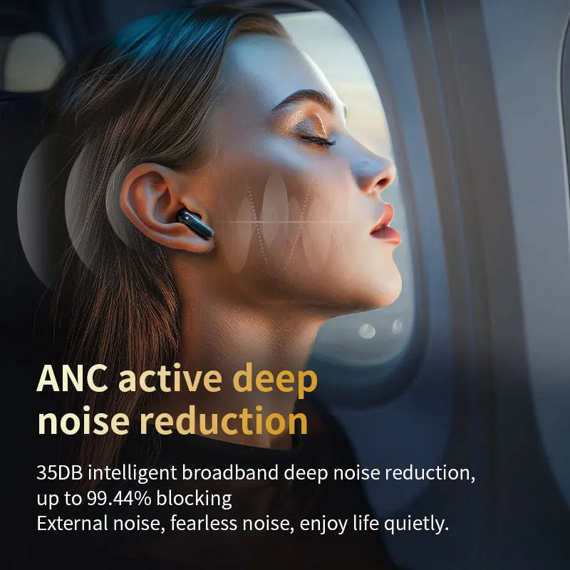 Wireless Earbuds ANC Noise Cancellation with Touch Screen In-Ear Design, Long Battery Life, ENC Mic, Compatible with iOS and Android - TrendBug