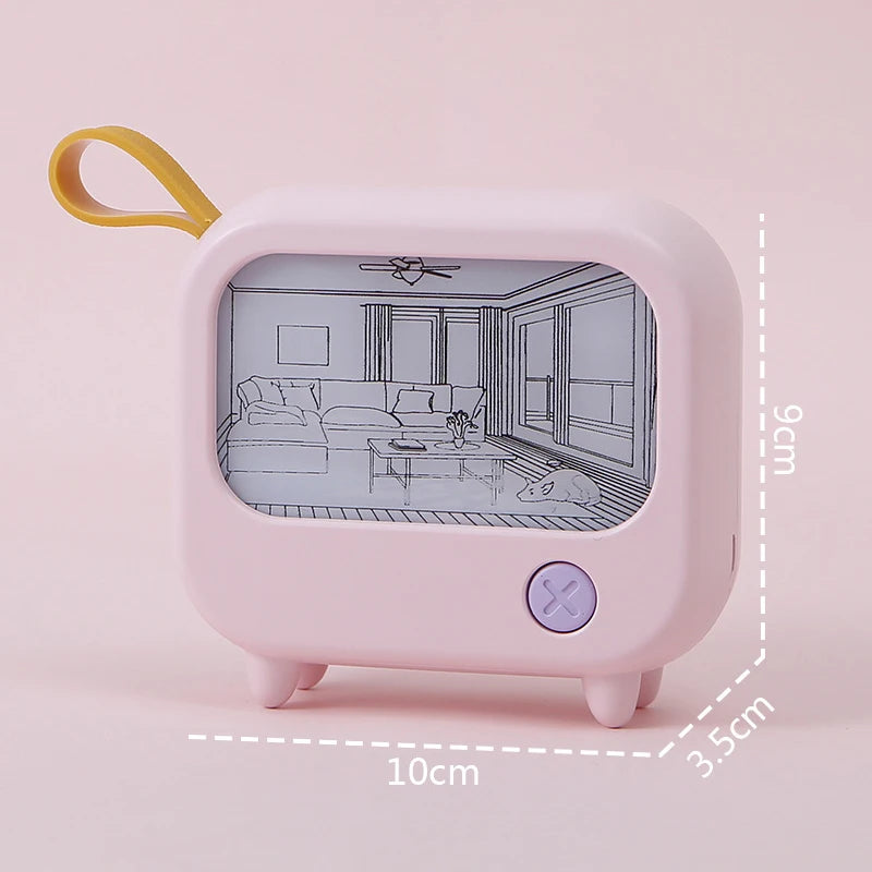 TV Painting Night Light Cute LED Table Lamp for Kids - Mini Desktop Home Decoration and Atmosphere Lighting Birthday Gift - TrendBug