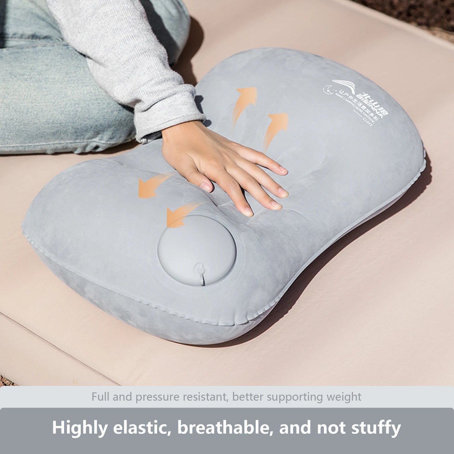 BISINNA Camping Inflatable Pillow Portable Ultralight Travel Hiking Air Sleeping Pillow for Neck and Lumbar Support - TrendBug