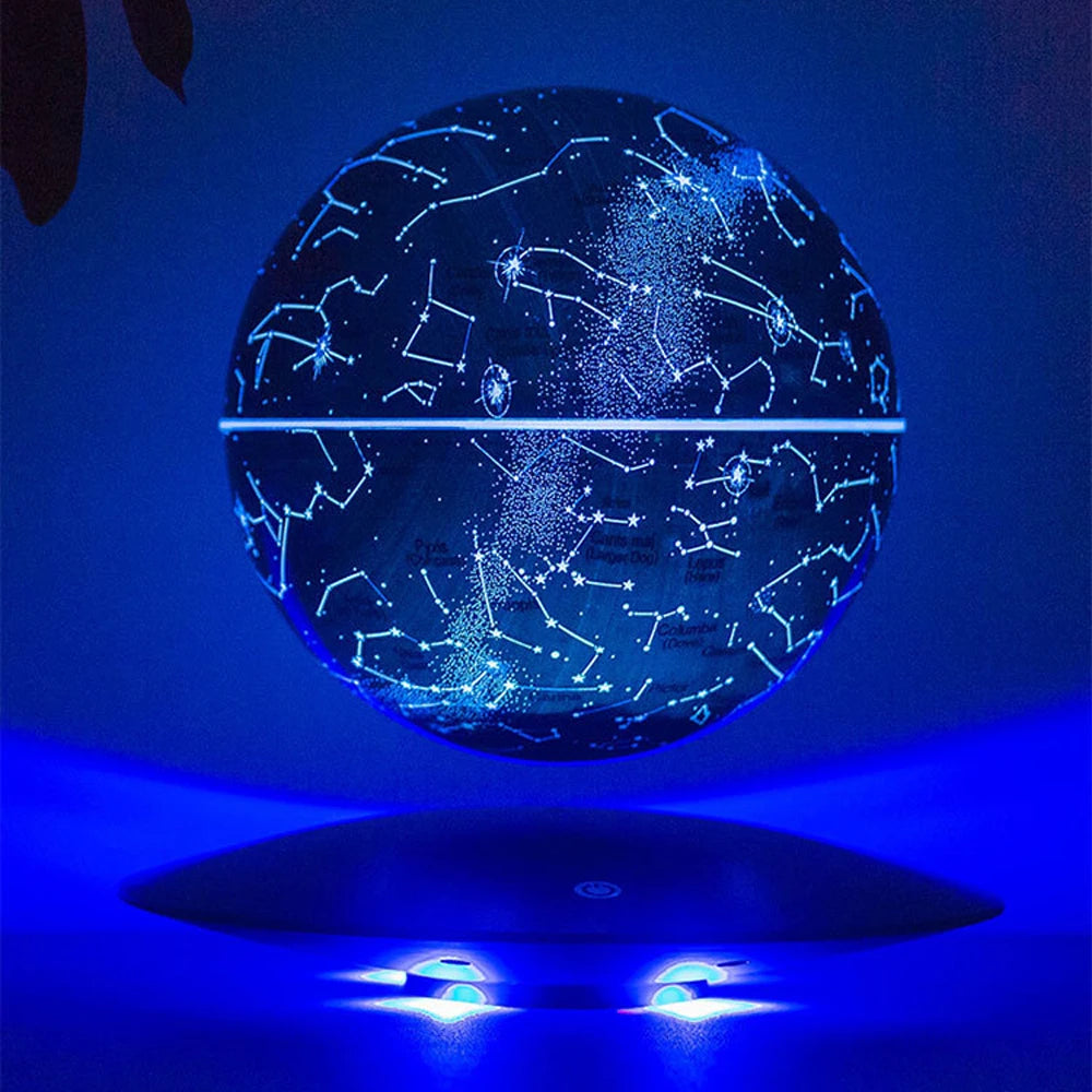Creativity Magnetic Levitation LED Night Light 6inch Globe Lamp Rotating Floating Flying Saucer Base For Office Home Decor Gift - TrendBug