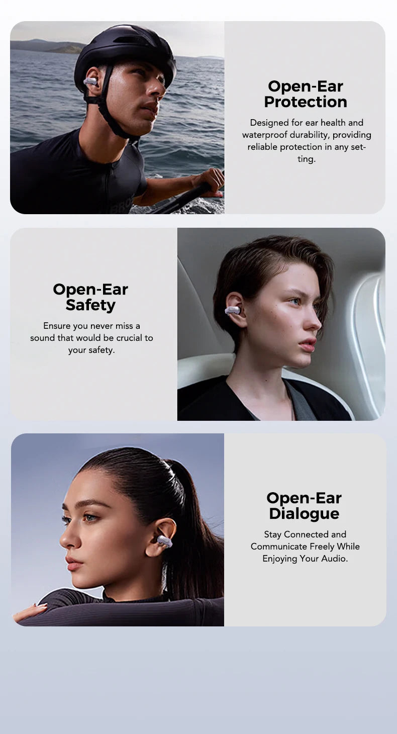 ERAZER XF28 Bluetooth V6.0 Open-ear True Wireless EarbudsTranslation Earphones Office Travel,ASMR Headset APP - TrendBug